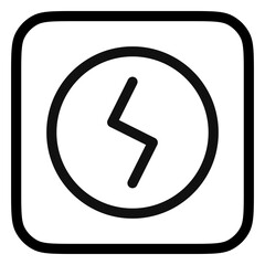 Editable vector power charging electric bolt icon. Part of a big icon set family. Perfect for web and app interfaces, presentations, infographics, etc