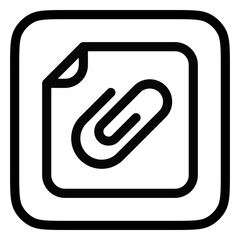 Editable vector attachment file icon. Part of a big icon set family. Perfect for web and app interfaces, presentations, infographics, etc