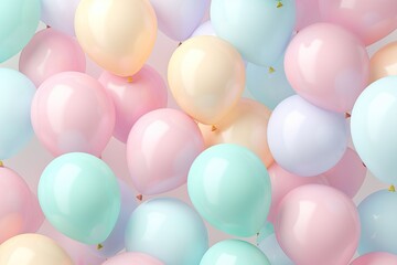 Fototapeta na wymiar background with realistic color balloons. Birthday concept