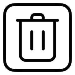 Editable vector delete trash recycle bin icon. Part of a big icon set family. Perfect for web and app interfaces, presentations, infographics, etc