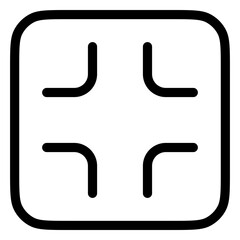 Editable vector exit fullscreen icon. Black, transparent white background. Part of a big icon set family. Perfect for web and app interfaces, presentations, infographics, etc