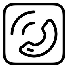 Vector phone call, call center icon. Black, white background. Perfect for app and web interfaces, infographics, presentations, marketing, etc.