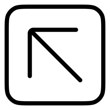 Vector left diagonal arrow chevron icon. Black, white background. Perfect for app and web interfaces, infographics, presentations, marketing, etc.