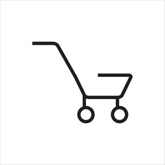 trolley vector icon line template