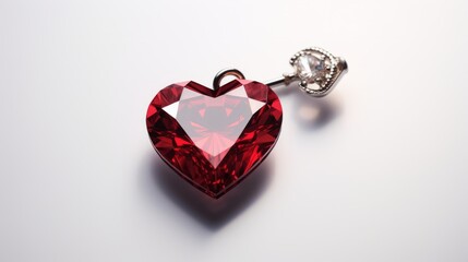 Unlocking Love's Precious Jewel: Red Diamond Heart Key - A Symbol of Passion, Commitment, and Boundless Affection