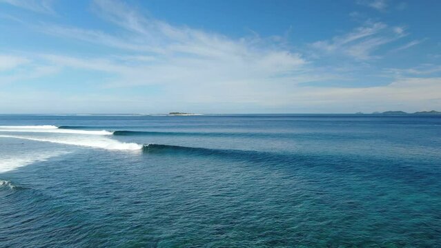 waves breaking over reef