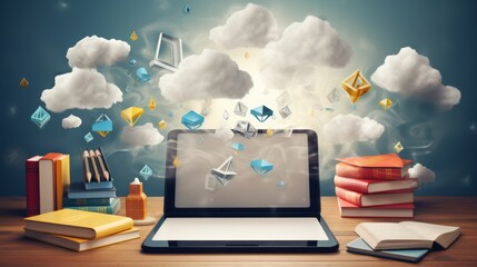 Empowering Education: Unleashing Knowledge with Digital Tablets and Clouds of Inspiration