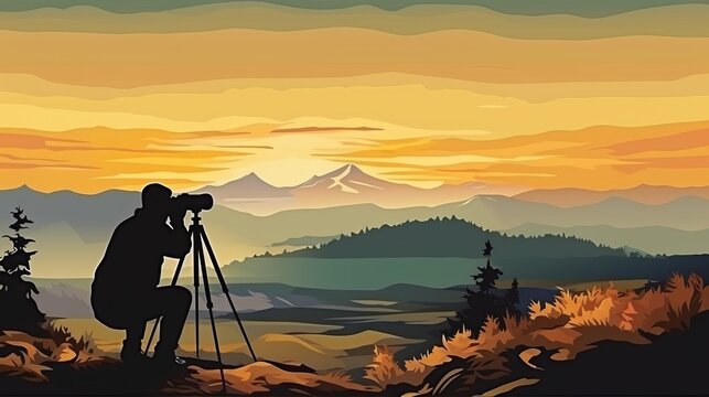 Enchanting Vistas: Capturing Nature's Splendor Through the Lens - Inspiring Landscape Photography with Camera on Tripod