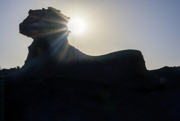 Silueta de Esfinge - Valle de la Luna - Parque Provincial Ischigualasto - San Juan – Argentina