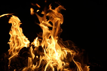 fire on black