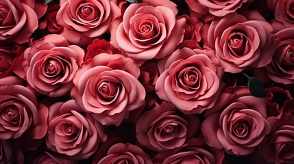 Naklejka premium Blooming Splendor: A Breathtaking Daytime Tapestry of Majestic Roses
