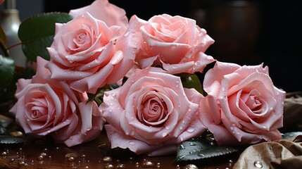Enchanting Elegance: Mesmerizing Pink Roses Blooming with Timeless Beauty