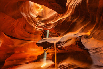 Cathedral  and magic Antelope Canyon in the Navajo Reservation, Arizona