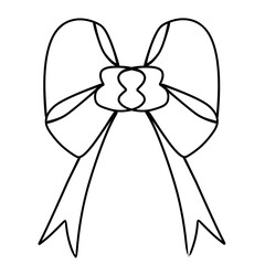 bow ribbon line decorative