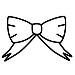 bow ribbon line decorative