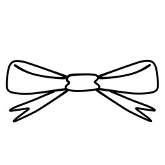 bow ribbon line decorative