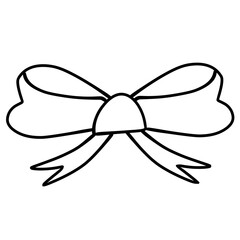 bow ribbon line decorative