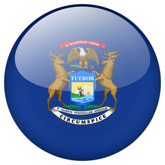 Michigan flag button.