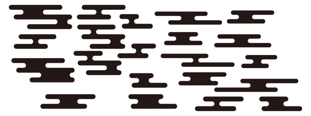 お正月　雲　エ霞　アイコン　セット