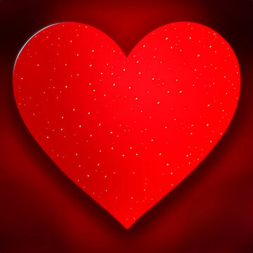 red heart on a red background, hearts shapes clear background , AI generated photo. 