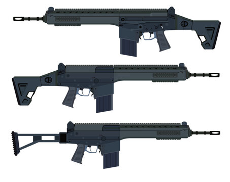 Modern Main Imbel Brazilian Assault Rifle