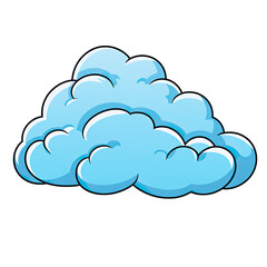 Cloud cartoon illustration isolated on transparent background