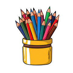 Pencil drawing cartoon illustration isolated on transparent background