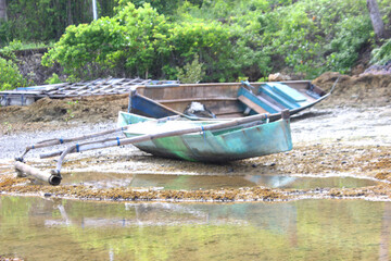Dry fishing boats on the beach