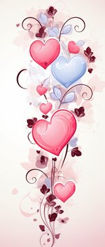Love's Embrace: Exquisite Valentine's Card Design with Heart Illustration