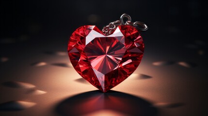 Unlocking Love's Precious Jewel: Red Diamond Heart Key - A Symbol of Passion, Commitment, and Boundless Affection