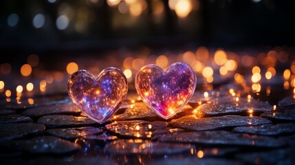 Enchanting Heart: Mesmerizing Spiral Trail of Illuminating Magic Light