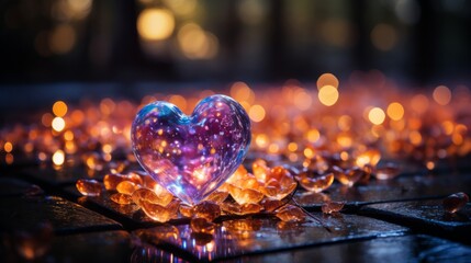 Enchanting Heart: Mesmerizing Spiral Trail of Illuminating Magic Light