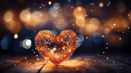 Obraz premium Radiant Love: Captivating Heart Shape Illuminate Stock Image