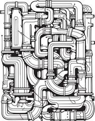 maze of ducts coloring page
