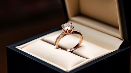 Sparkling Elegance: Unveiling the Radiance of a Rosée Diamond Ring in Exquisite Packaging