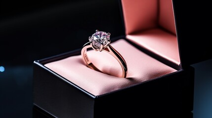 Sparkling Elegance: Unveiling the Radiance of a Rosée Diamond Ring in Exquisite Packaging