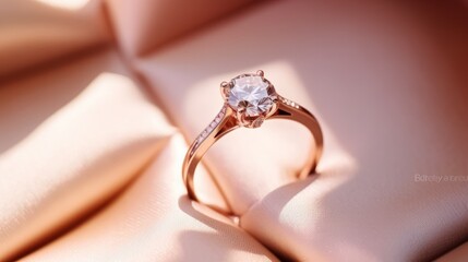 Sparkling Elegance: Unveiling the Radiance of a Rosée Diamond Ring in Exquisite Packaging