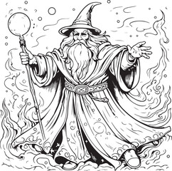 wizard coloring page