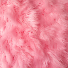 Fototapeta premium Close-Up Fluffy Pink Faux Fur Texture. Close-up image of fluffy pink faux fur for fashion or decor. 