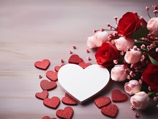 Love Brewed: A Heartwarming Valentine's Card on a Coffee Table - Captivating Flat Design