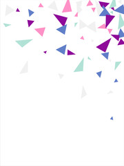 Colored triangles abstract geometric pattern with. Can be used as poster, banner, border, background, wallpaper, card, print, web. Vector illustration