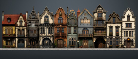 European-Inspired Row of Eclectic Architectural Style Houses