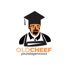 old chef logo template © Grapicsquad