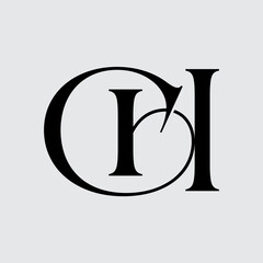 Initial Letter CH Logo Design Creative Elegant Style