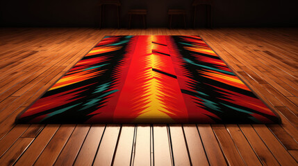 Mexican style southwestern themed rug, graphic banner - obrazy, fototapety, plakaty