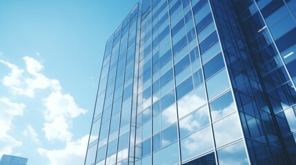 Fototapeta na wymiar Crystal Clarity: Unveiling the Reflective Brilliance of the Corporate Skyline