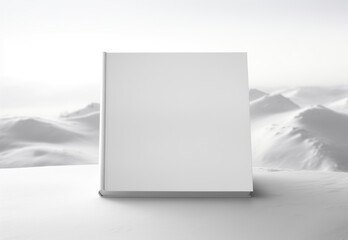 a book with a white cover on a white wall, ambient occlusion style, avant-garde style, minimalist