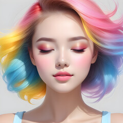Dreamy Rainbow Girl