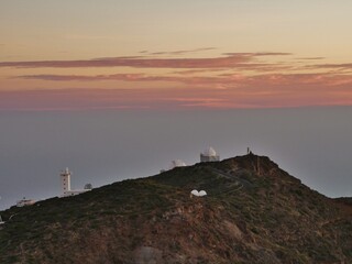 Sonnenaufgang mit Blick auf Tenriffa von Roque los muchachos