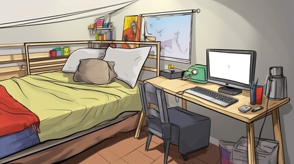 Empowering Education: Transforming a Child's Bedroom into a Virtual Classroom for Engaging Online Learning